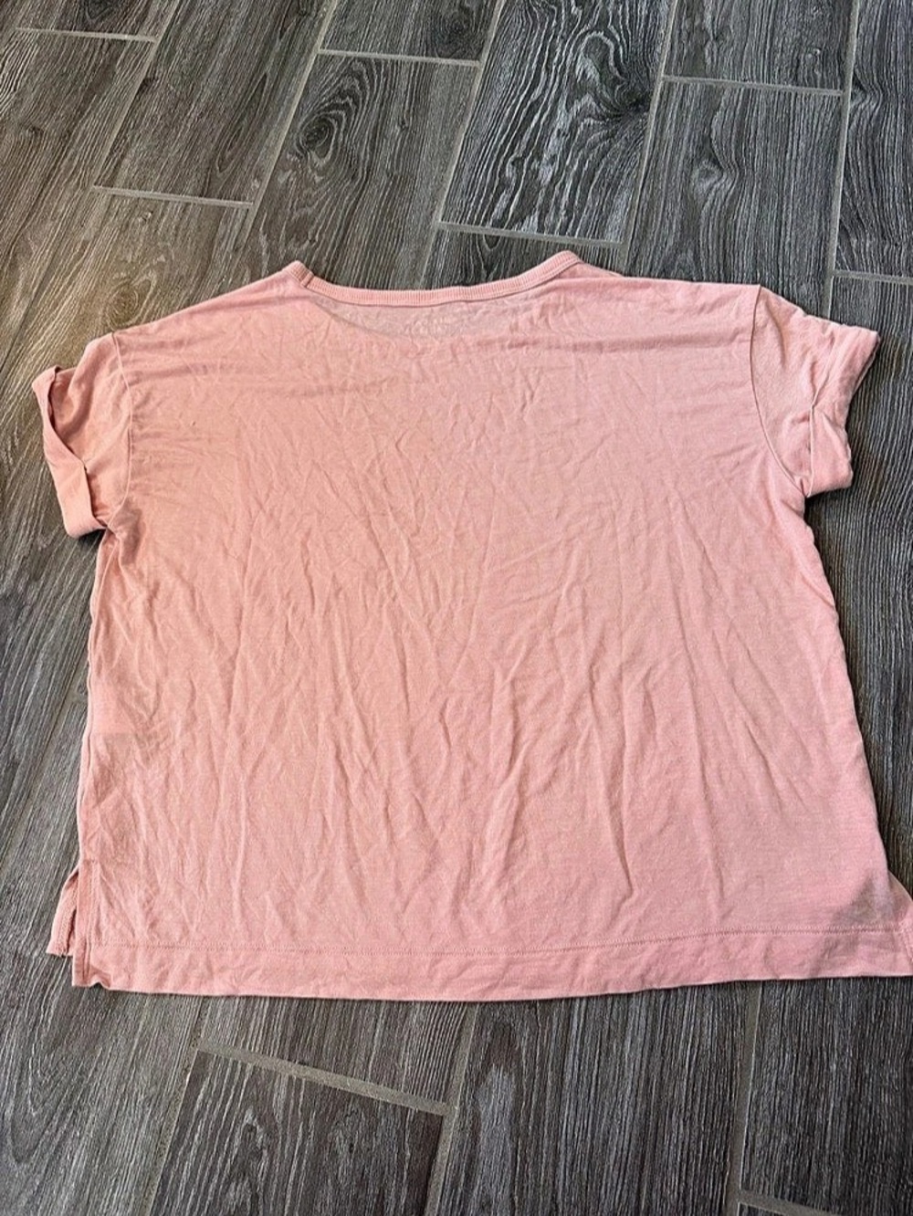 American Eagle Soft & Sexy Pocket T-Shirt in Coral Pink XS - Picture 3 of 5